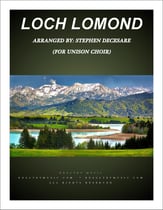 Loch Lomond Unison choral sheet music cover